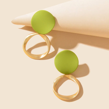 Round Dangling Stud Earrings Candy Colourful Bohemian Party Hoop Jewellery Gift-4