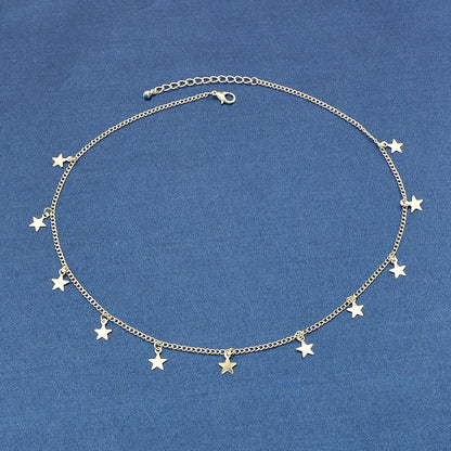 Shine Bright Necklace with Multiple Small Star Pendants Celestial Charm Jewelry-4