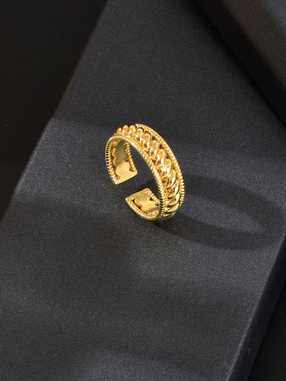 Bold Statement: Unique Adjustable Wide Band Ring - Express Your Style-1