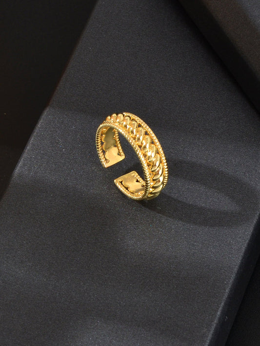 Bold Statement: Unique Adjustable Wide Band Ring - Express Your Style-1