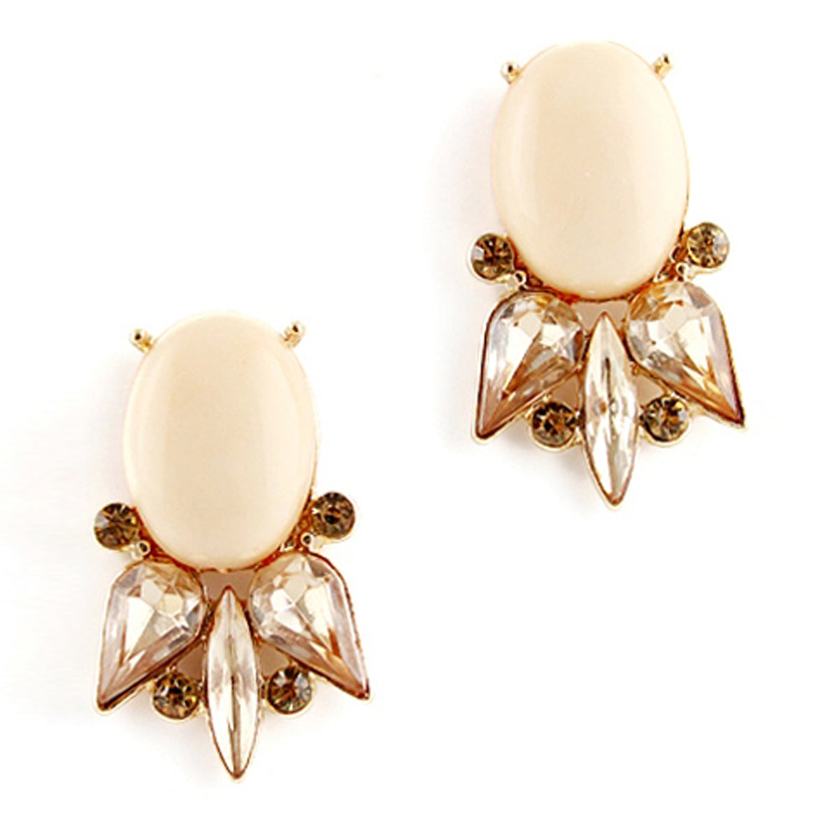 Retro Style Colorful Crystal Geometric Stud Earrings Party Fesvital Jewelry Gift-7