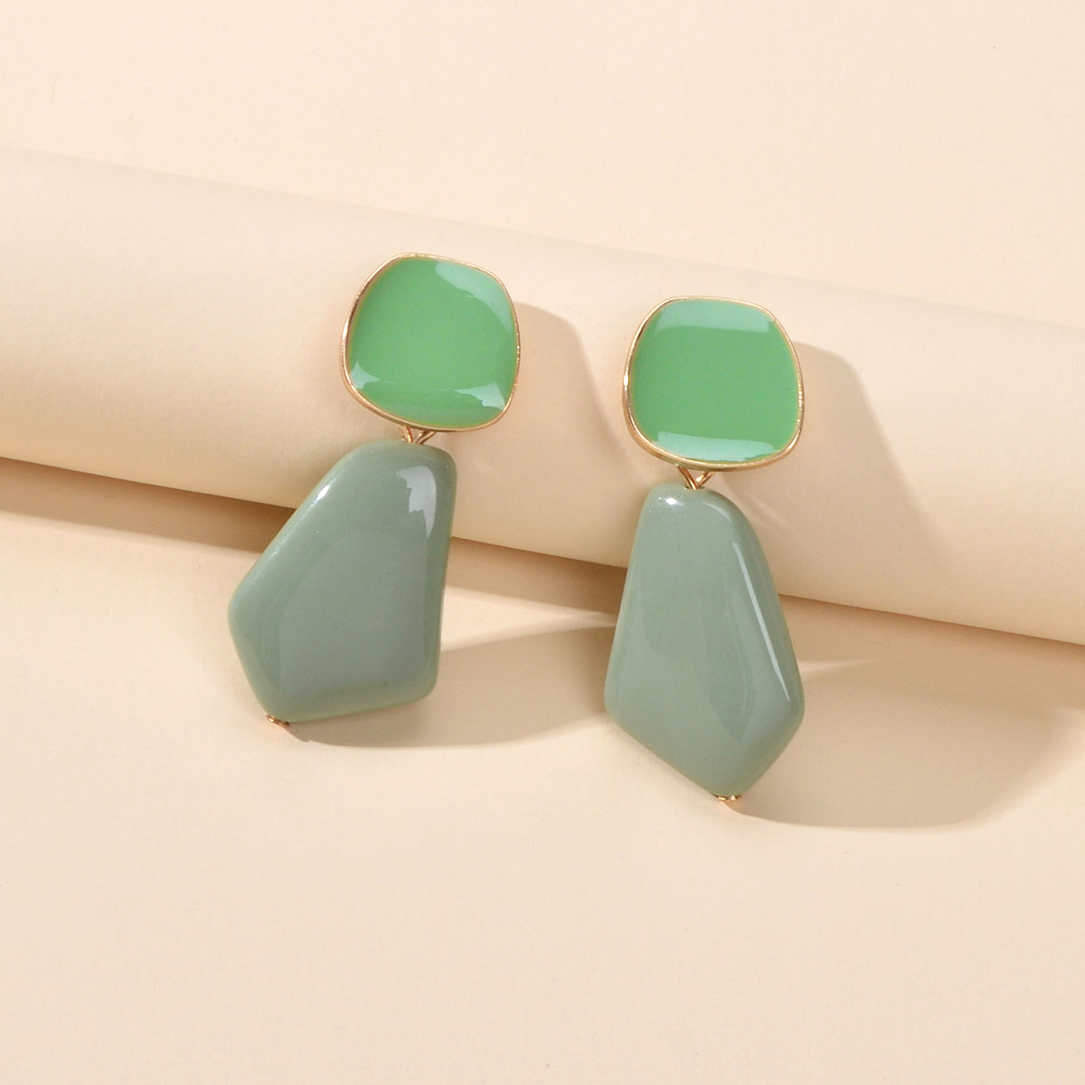 Y2k Style Trendy Candy Color Geometric Dangle Party Pierced Earrings Party Gift-3