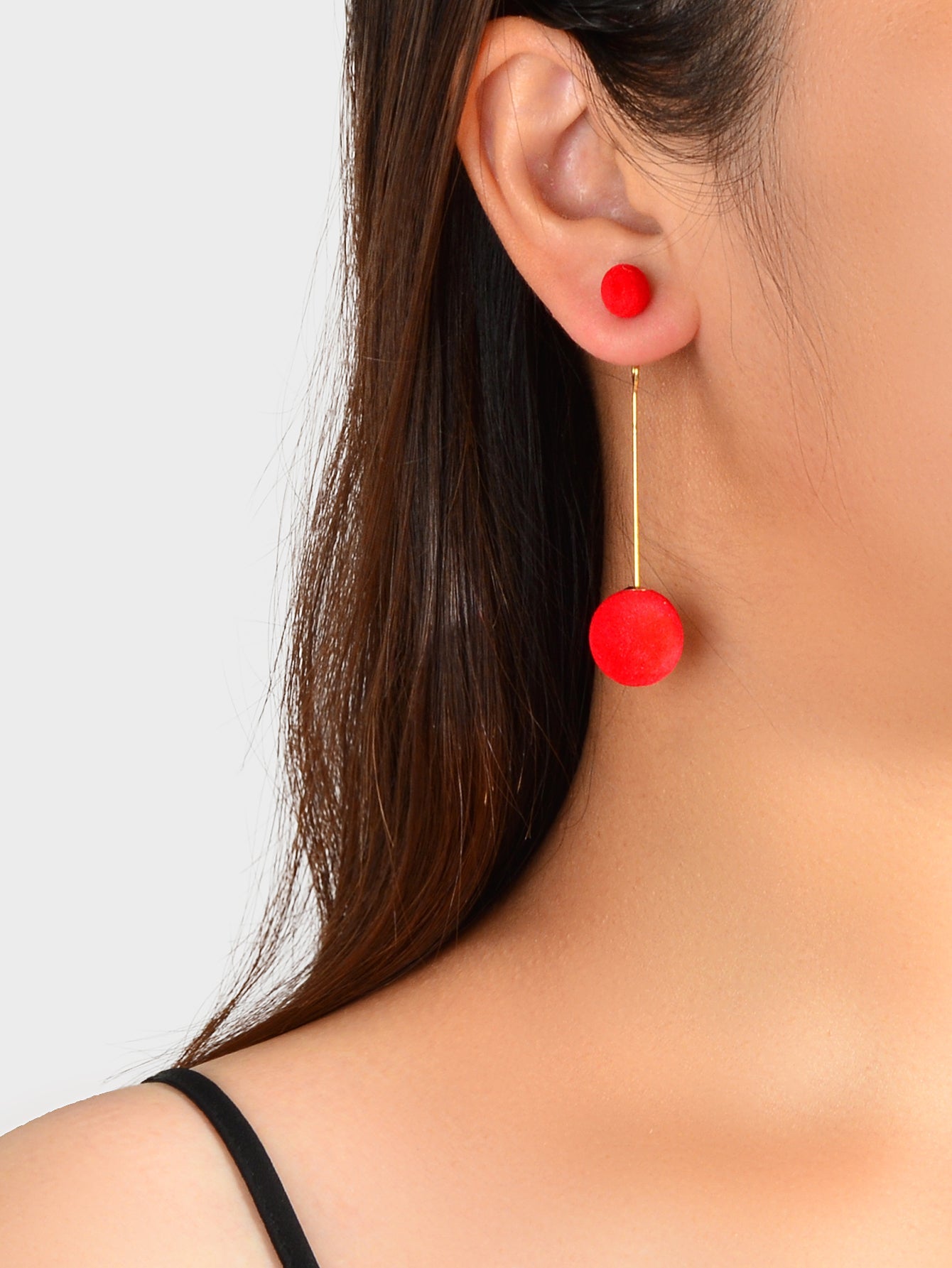 Simple Dangling Light Solid Ball Earrings Elegant Bead Stud Jewelry-7