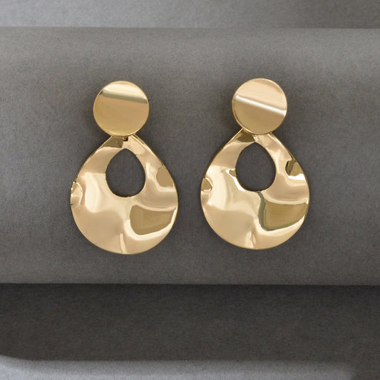 Party Decoration for Women Gold Geometric Water Drop Statement Dangle Earrings-0