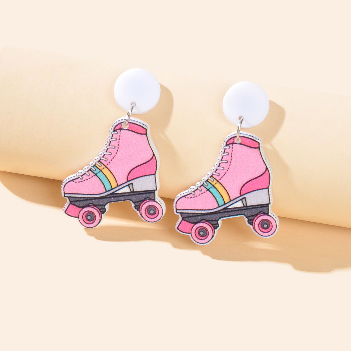 Colourful Ice Skates Pendant Earrings Fun Unique Accessories Skating Enthusiasts-0