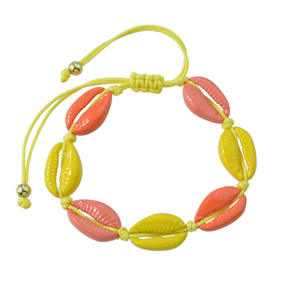 Ethnic Jewelry Colorful Enamel Shell Shape Adjustable Braided Bohemian Bracelet-7