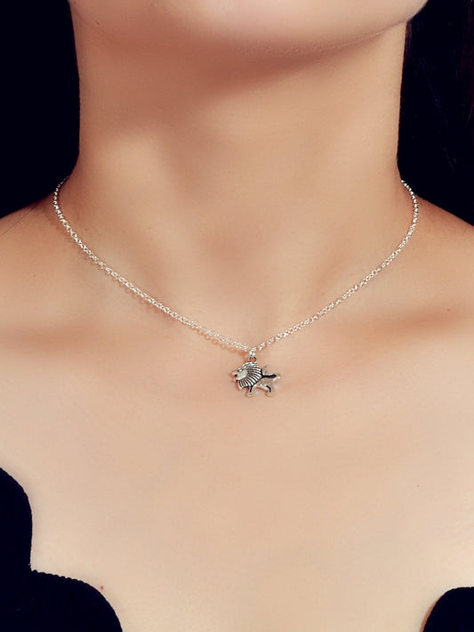 Ladies Jewellery Silver Chain Little Lion Necklace Wholesale Price Accessories-0