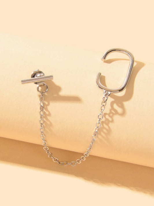 Chic Silver Tassel Fringe Drop Dangle Earrings Stylish Elegant Accessory Jewelry-1