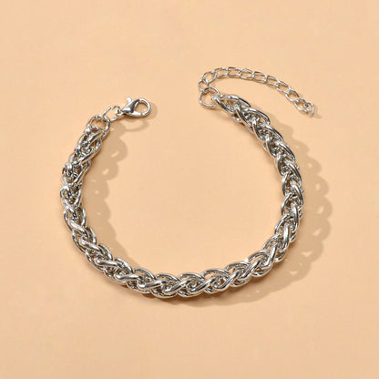Punk Goth Hip Hop Thick Chain Stainless Steel Bracelets Jewellery Collections-0