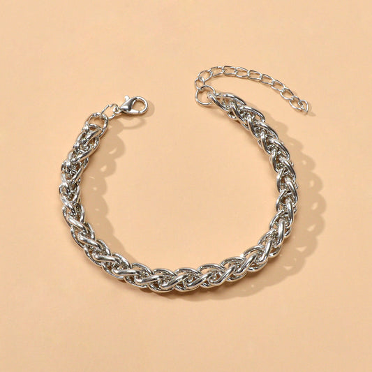 Punk Goth Hip Hop Thick Chain Stainless Steel Bracelets Jewellery Collections-0