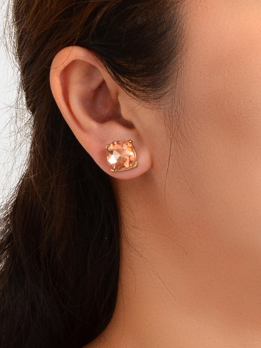 Sparkly Crystal Square Stud Wedding Bridal Pierced Mini Earrings Stud Jewellery-1
