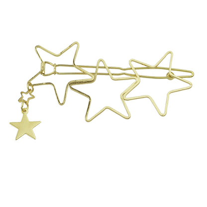 Minimalist Gold Metal Star Hair Clips Barrette Women Fashion Hair Accessories-1