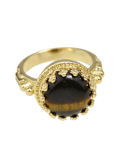 Retro Women Accessories Colorful Resin Round Ball Finger Band Ring Jewelry Gift-4