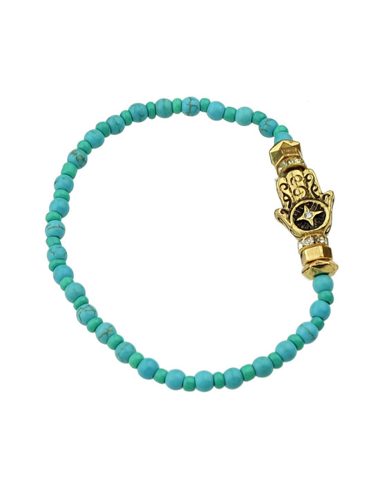 Bohemian Jewellery Handmade Beads Elastic Bangle Hand Charm Bracelet for Holiday-1