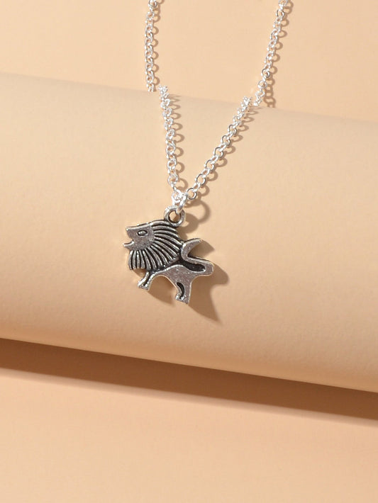 Ladies Jewellery Silver Chain Little Lion Necklace Wholesale Price Accessories-1