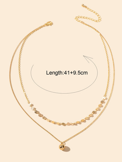 Designer Stylish Double layer Gold Chain Ball Necklace Wholesale Price Jewellery-1