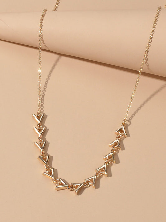 Designer Stylish Jewellery Gold Chain Arrow Charm Necklace Trendy Accessories-1
