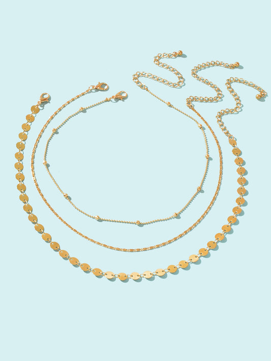 Multi layered Necklace Holiday Jewelry Women Chains Clavicle Collar Gift Choker-1
