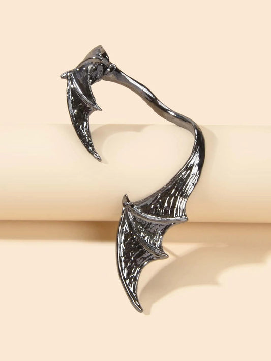 1pc Punk Gothic Vampire Bat Wing Ear Cuff Halloween Cosplay No Piercing Ear Clip-1