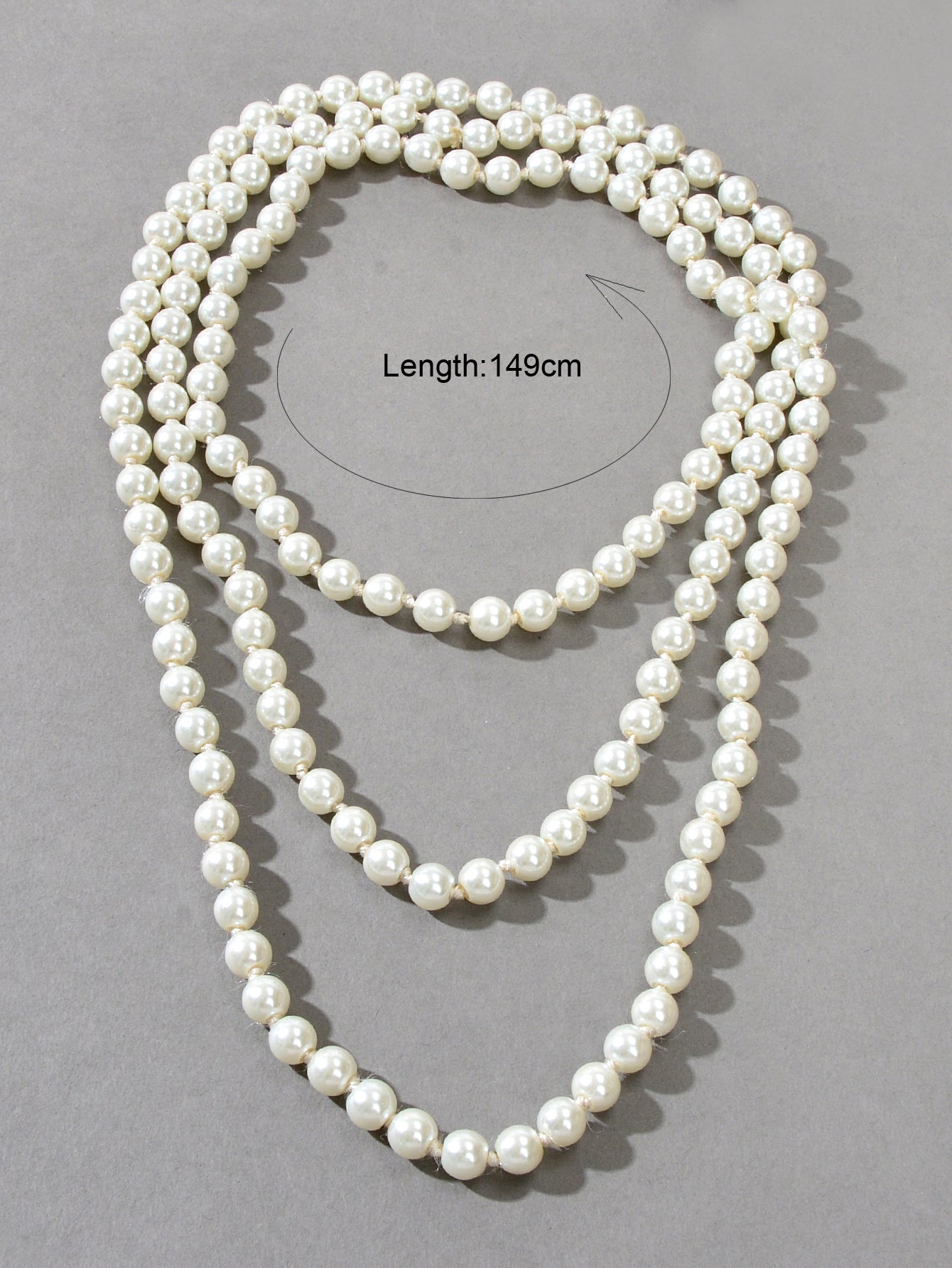 Luxurious Triple Layered White Pearl Statement Necklace Elegant Chunky Necklace-3