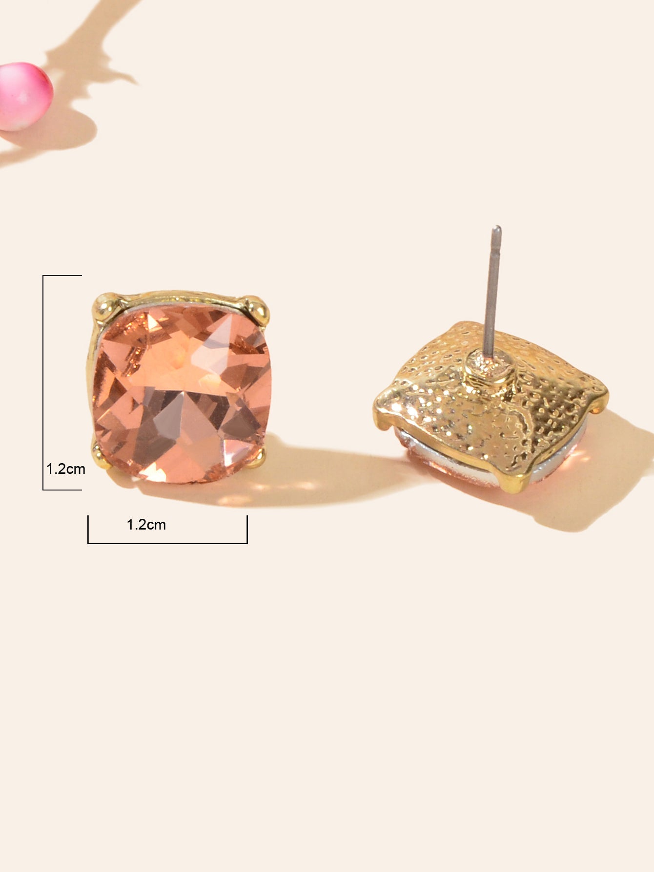 Sparkly Crystal Square Stud Wedding Bridal Pierced Mini Earrings Stud Jewellery-2