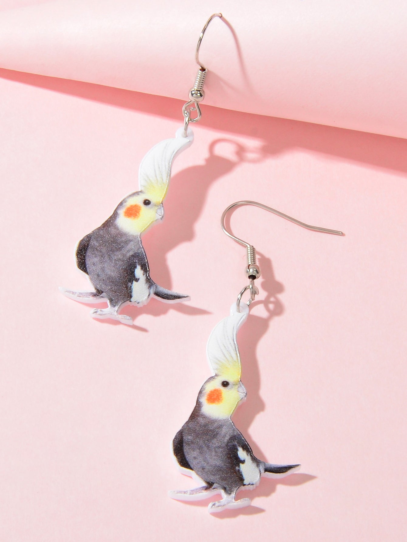 Lightweight Acrylic Parrot Resin Bird Dangling Elements Earrings Party Jewellery-2