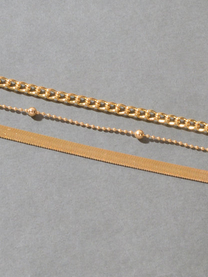 Gold Silver Multi-layer Chain Adjustable Bracelet Women Multiple Style Jewellery-2