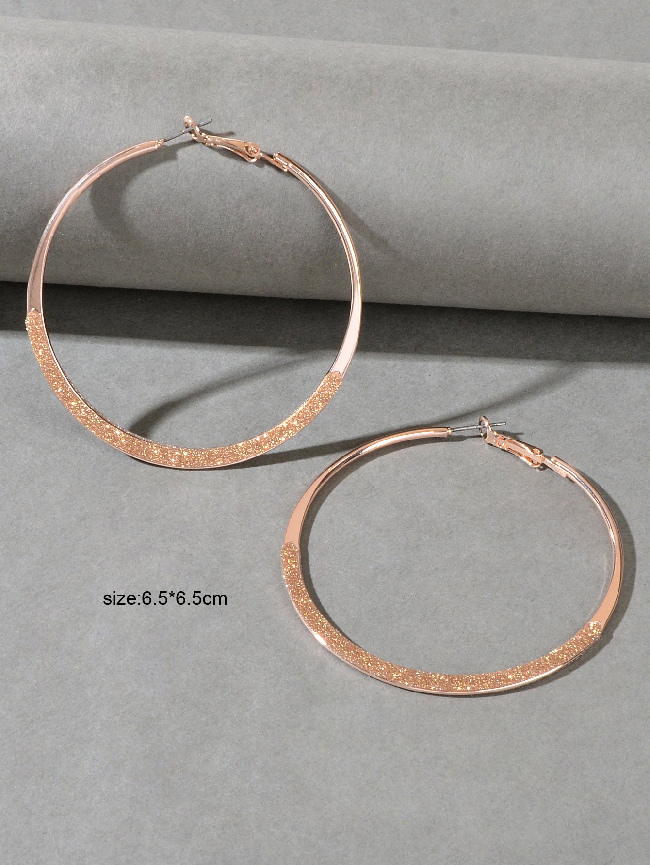 Spinning Rosegold Silver Big Circle Hoop Party Earrings Women Teens Accessories-2