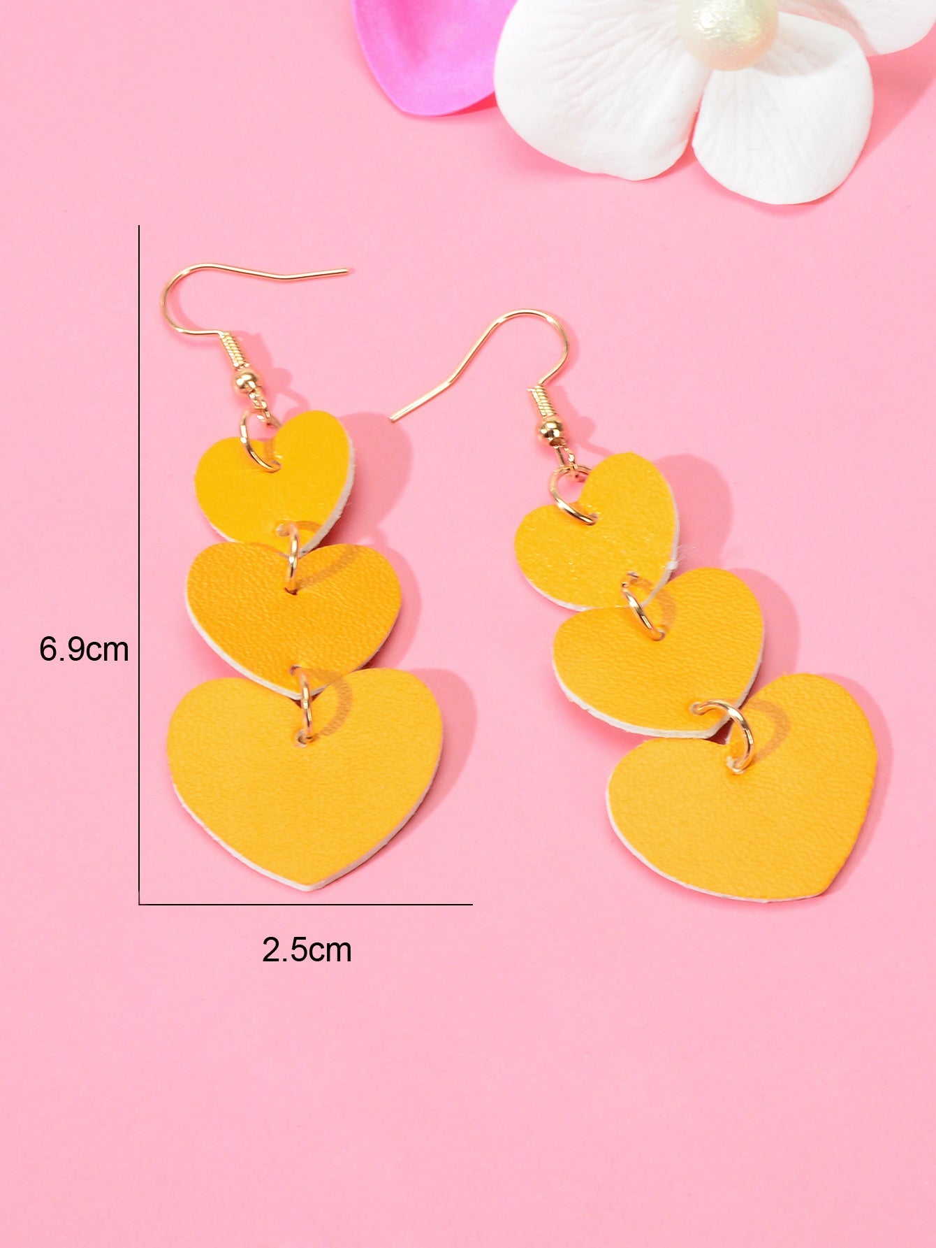 Colorful Overlapping Heart Dangle Earrings - Vibrant and Trendy Accessory-4