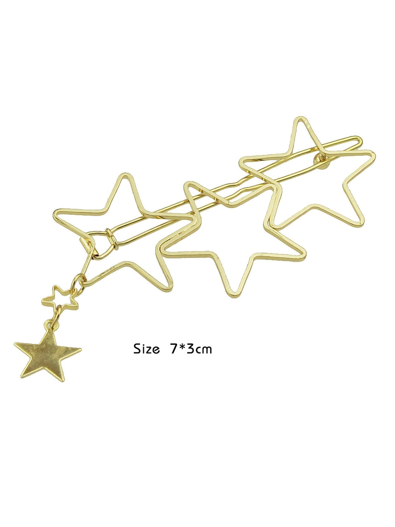 Minimalist Gold Metal Star Hair Clips Barrette Women Fashion Hair Accessories-3