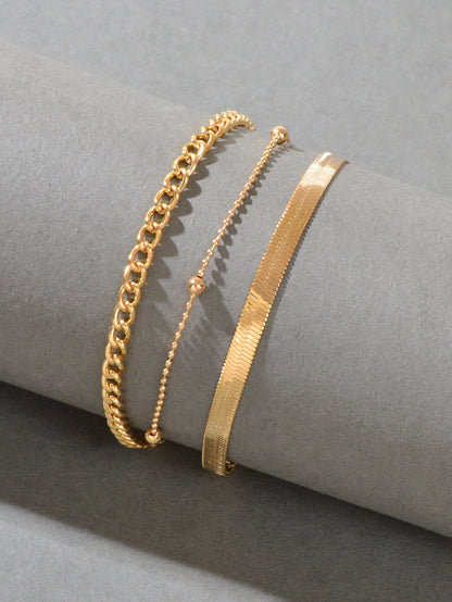 Gold Silver Multi-layer Chain Adjustable Bracelet Women Multiple Style Jewellery-4