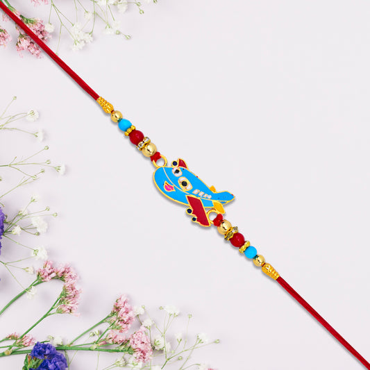 Kids Rakhi With Cartoon Airplane Design