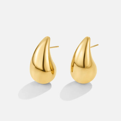 Elegant Gold Teardrop Earrings-2