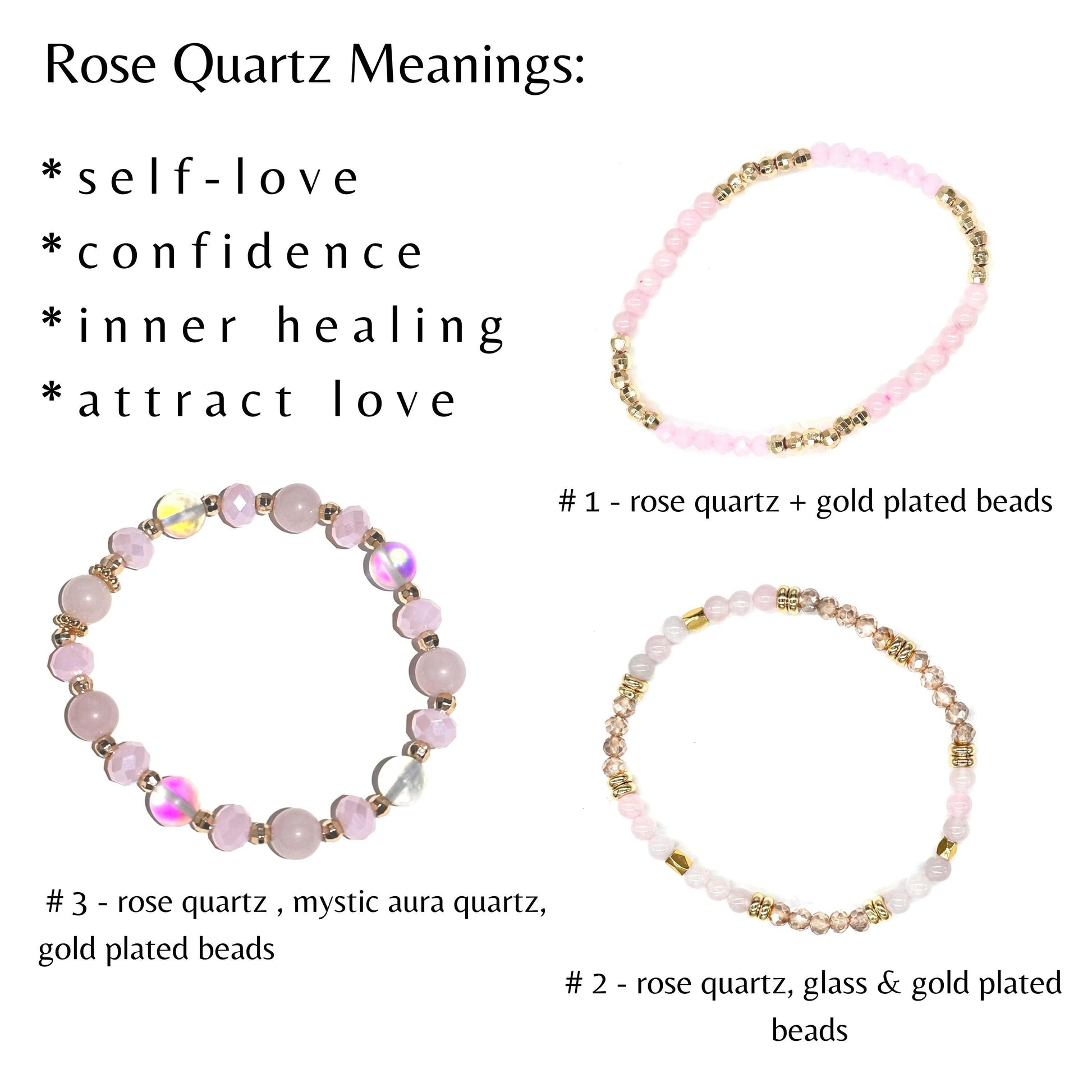 Rose Quartz, Evil Eye Build-Your-Own Bracelet Set-4