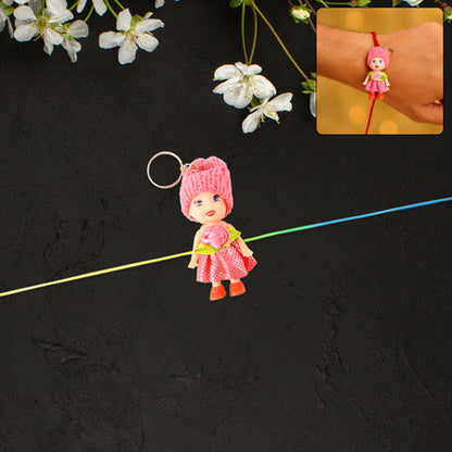 Multifunction Doll Rakhi For Kids  Cute Soft Toy Rakhi With Keychain Use  Decorative Fancy Rakhi Cum Keyring For Boys  Girls